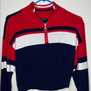 Half zip long sleeve sweater